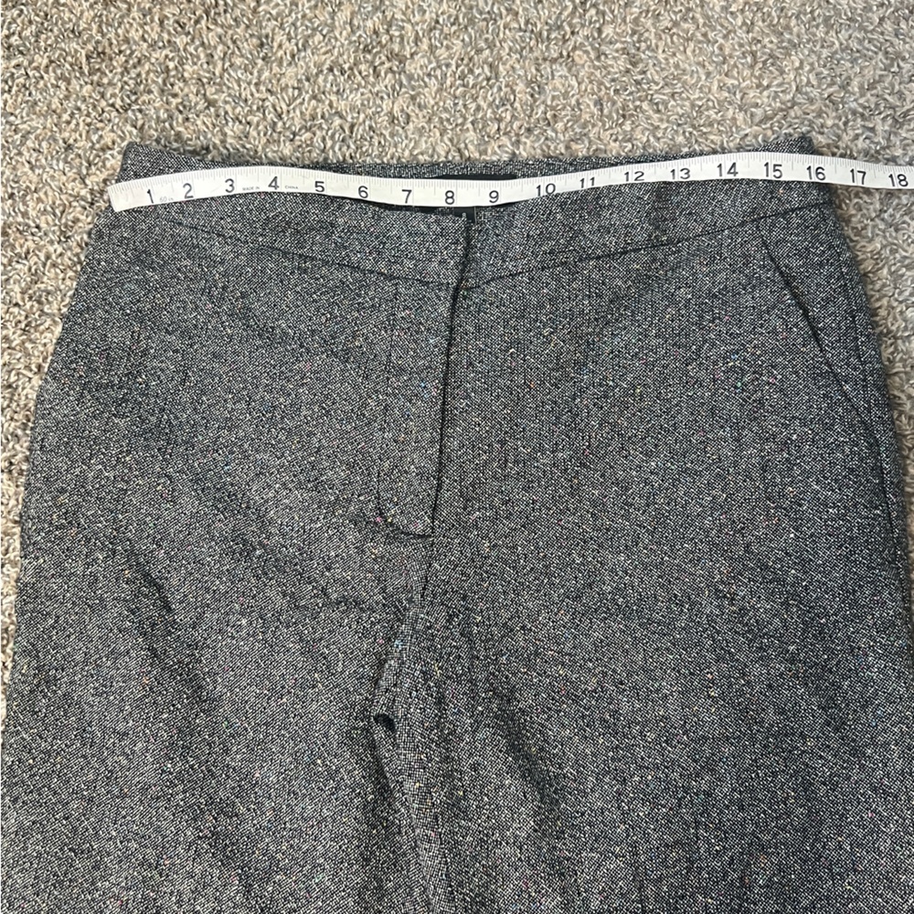 Talbots Preppy Classic Tweed Gray‎ Pants Trousers - Picture 10 of 15
